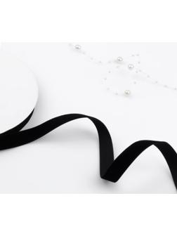 Лента бархатная, 15 мм, 18 ± 1 м, цвет чёрный №03