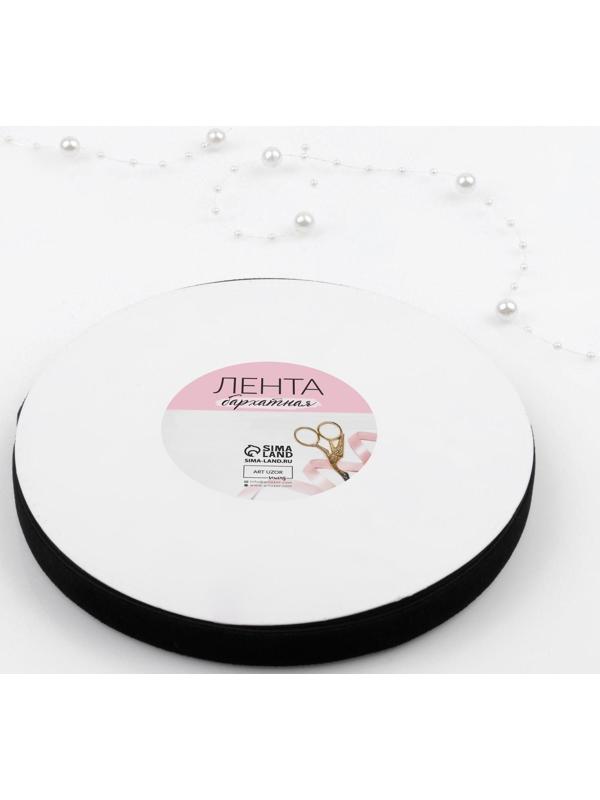 Лента бархатная, 15 мм, 18 ± 1 м, цвет чёрный №03