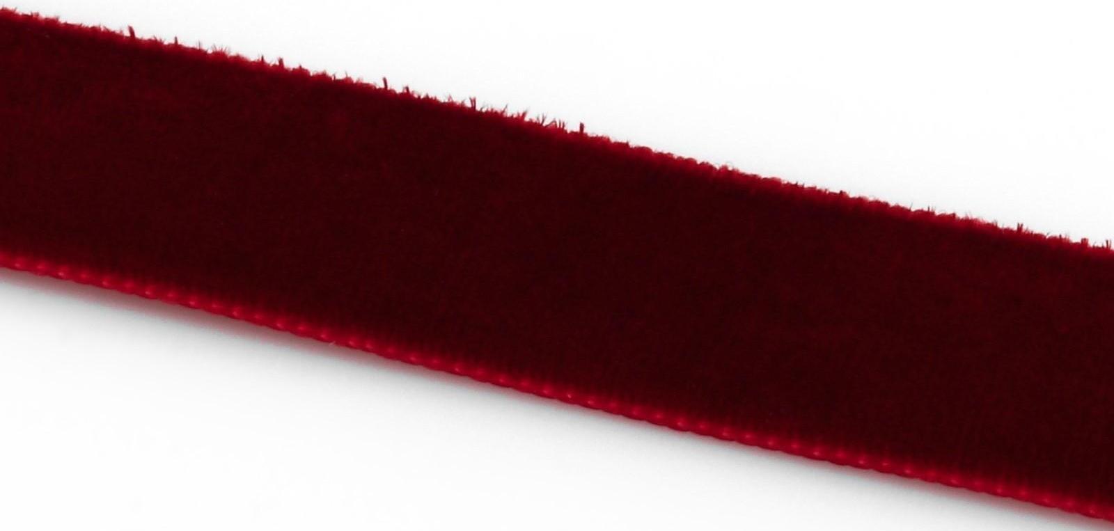 Лента бархатная, 15 мм, 18 ± 1 м, цвет бордовый №43