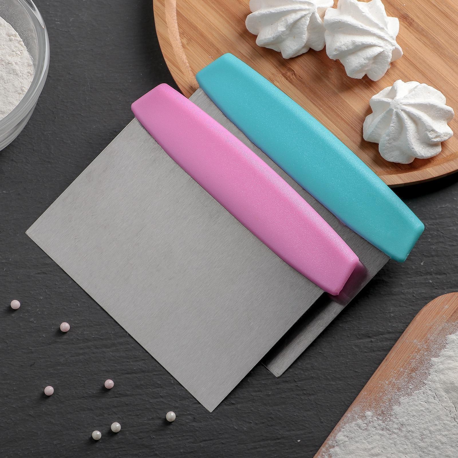 Шпатель кондитерский с размерной линейкой, 16×12 см, цвет МИКС