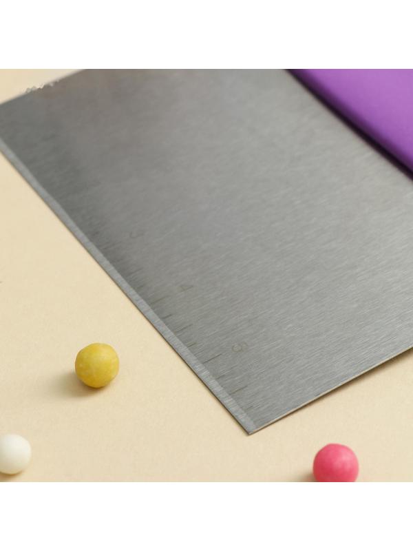 Шпатель кондитерский с размерной линейкой, 16×12 см, цвет МИКС