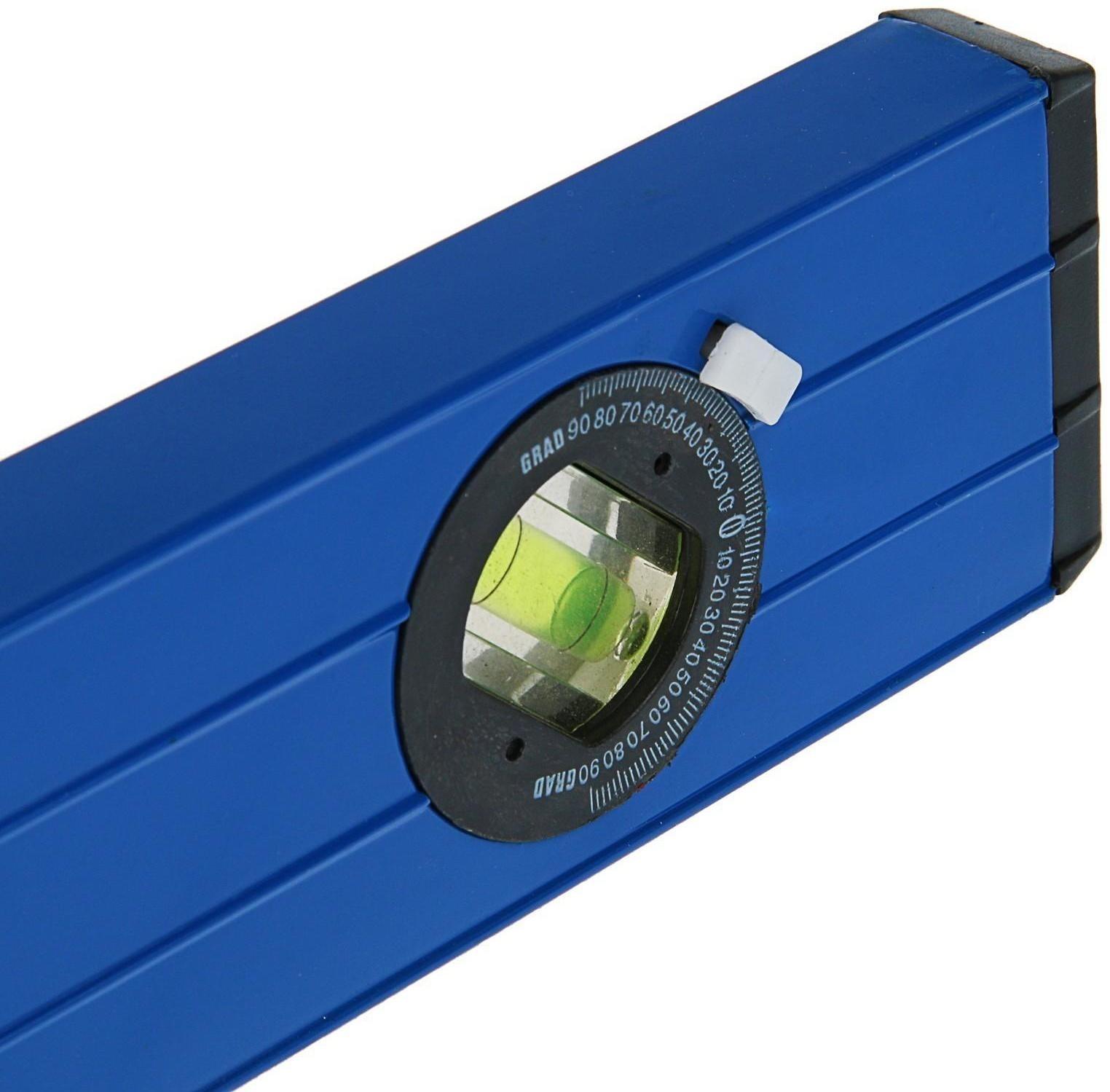 Уровень алюминиевый ТУНДРА, 3 глазка (1 поворотный глазок), 1200 мм