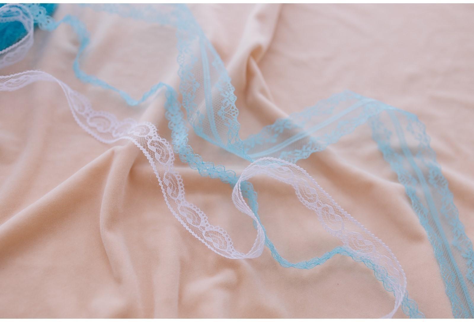 Кружево капроновое, 23 мм × 10 ± 1 м, цвет кипенно-белый