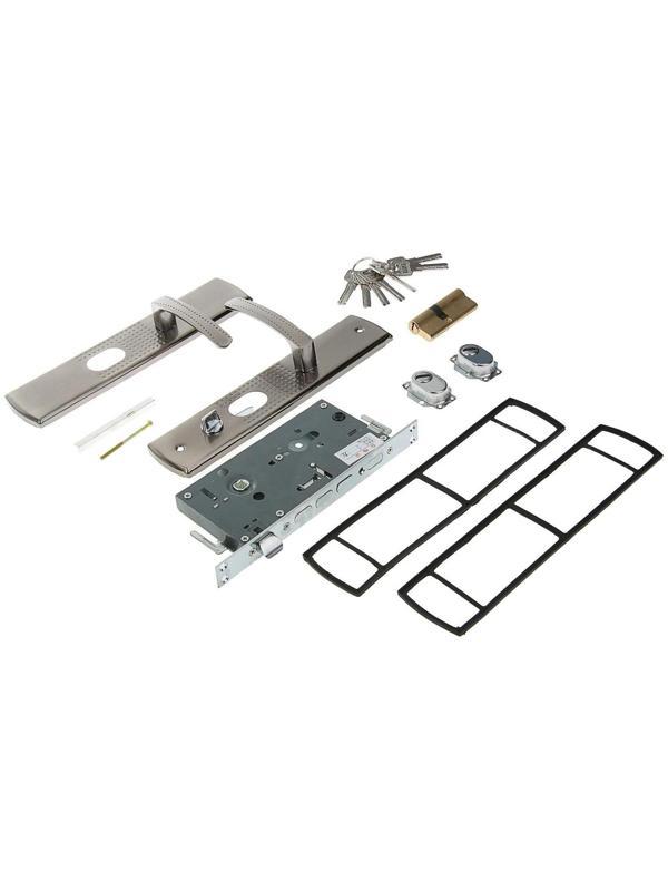 Комплект замка для китайской двери R1R, с ц/м, с ручками, правый