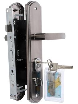 Комплект замка для китайской двери R2L, с ц/м, с ручками, левый