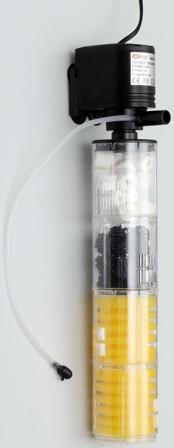 Фильтр внутренний Sea Star HX-1480F, 2800 л/ч, 35 Вт, высота подъема 2,2 м