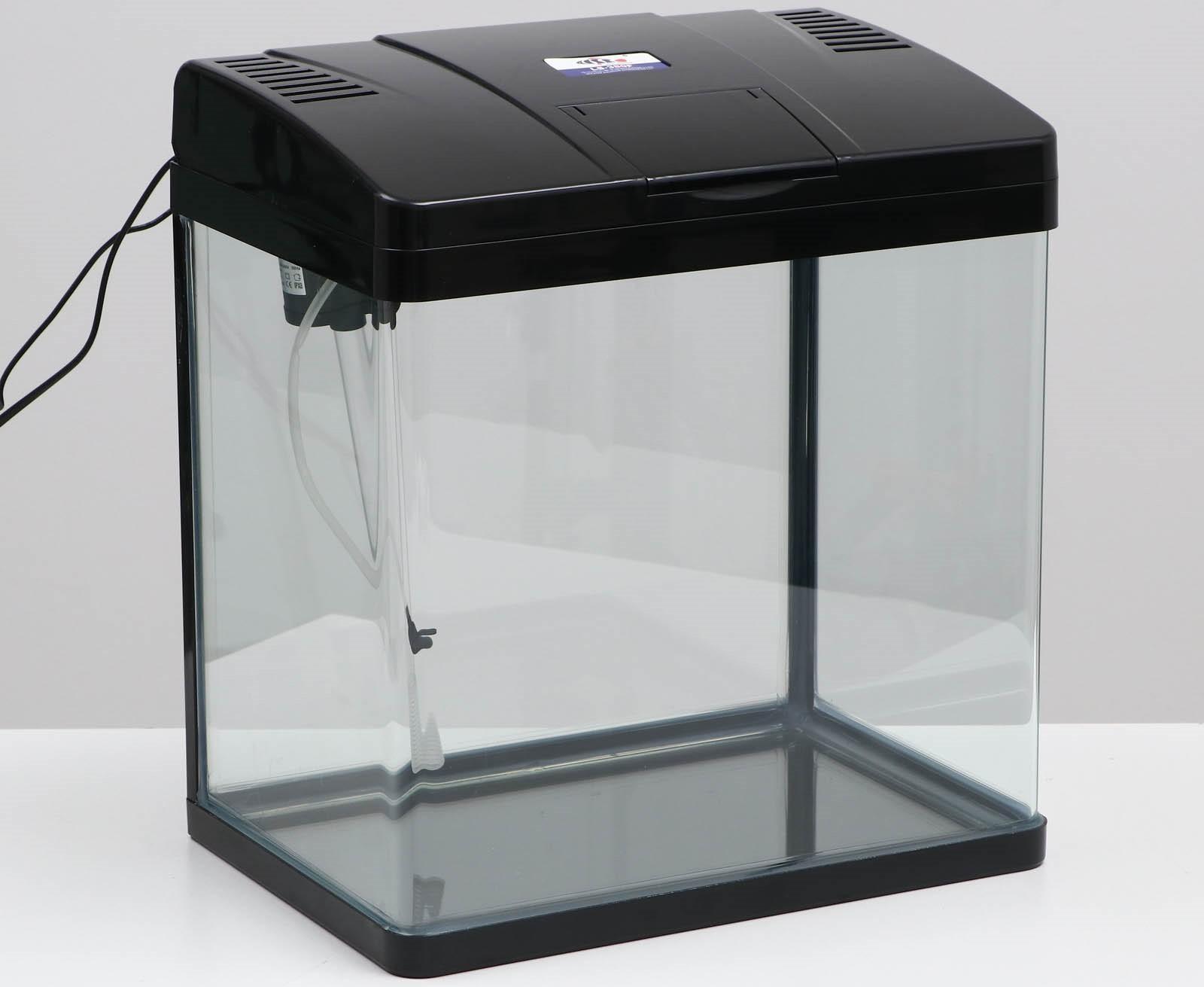 Аквариум SeaStar LS-380F в комплекте:  LED-лампа, фильт, 30 л, черный