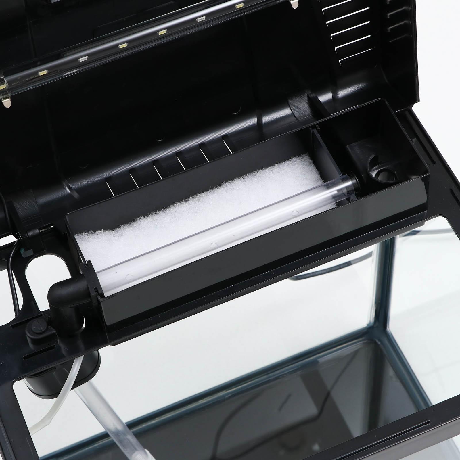 Аквариум SeaStar LS-380F в комплекте:  LED-лампа, фильт, 30 л, черный