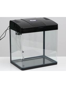 Аквариум SeaStar LS-380F в комплекте:  LED-лампа, фильт, 30 л, черный