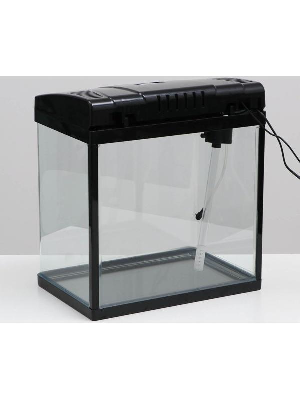 Аквариум SeaStar LS-380F в комплекте:  LED-лампа, фильт, 30 л, черный
