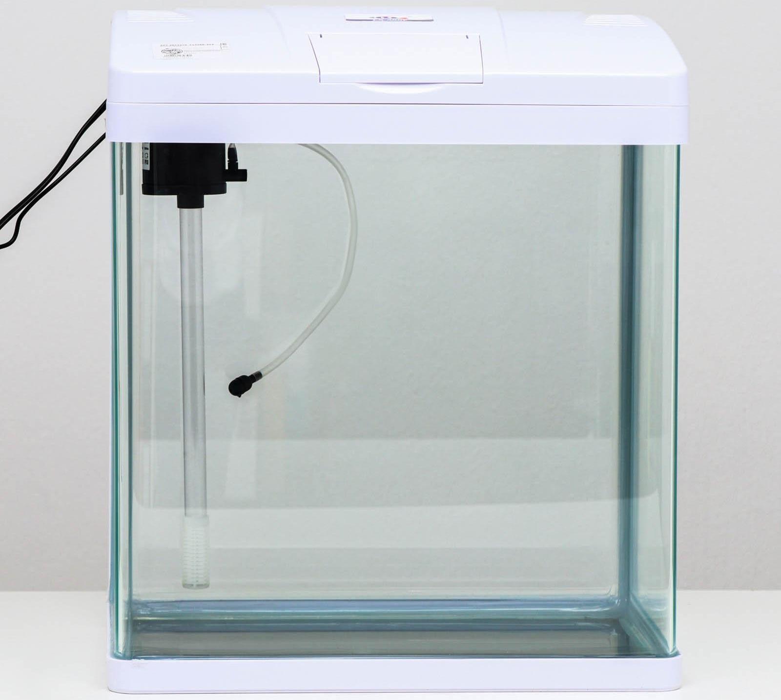 Аквариум SeaStar LS-380F в комплекте:  LED-лампа, фильт, 30 л, белый