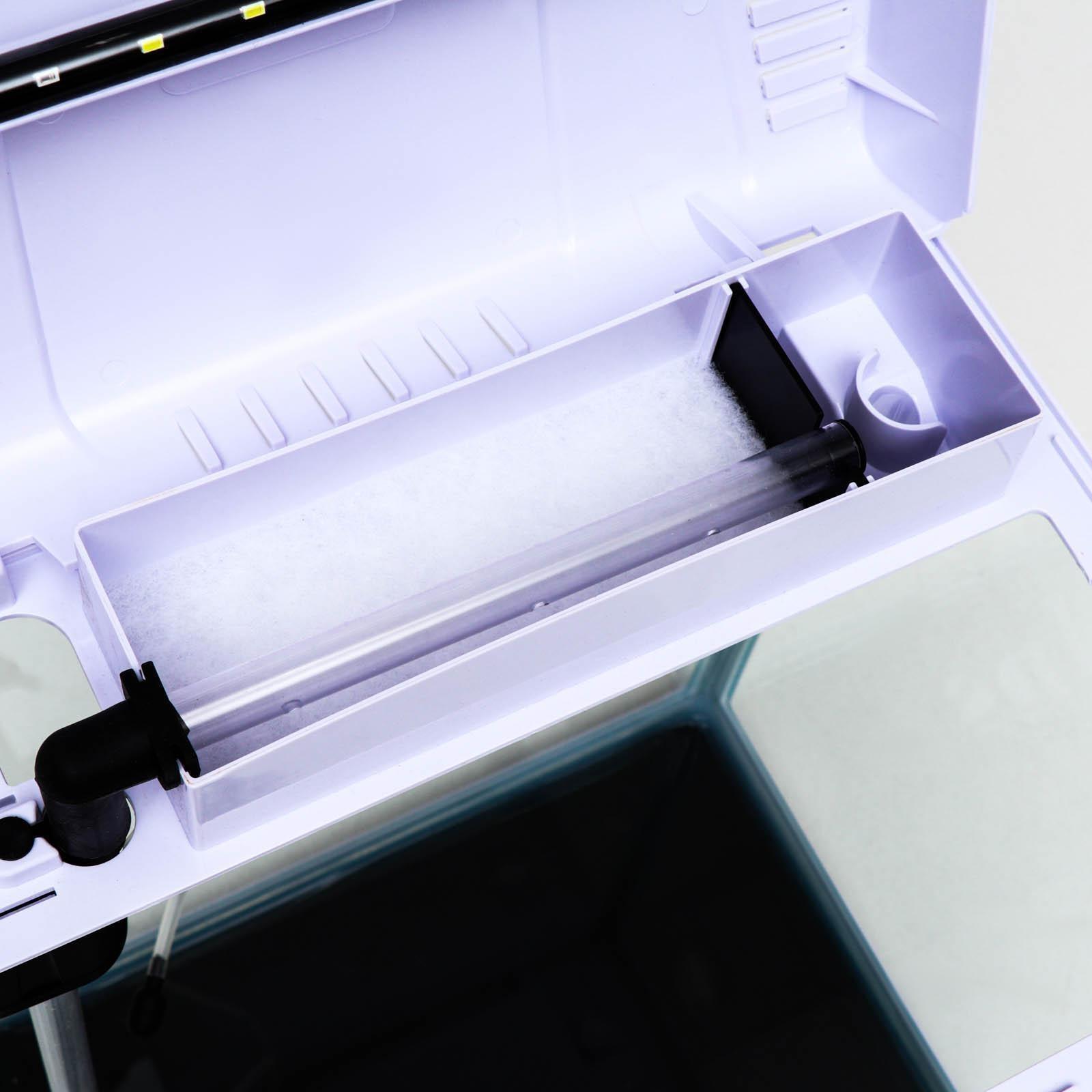 Аквариум SeaStar LS-380F в комплекте:  LED-лампа, фильт, 30 л, белый