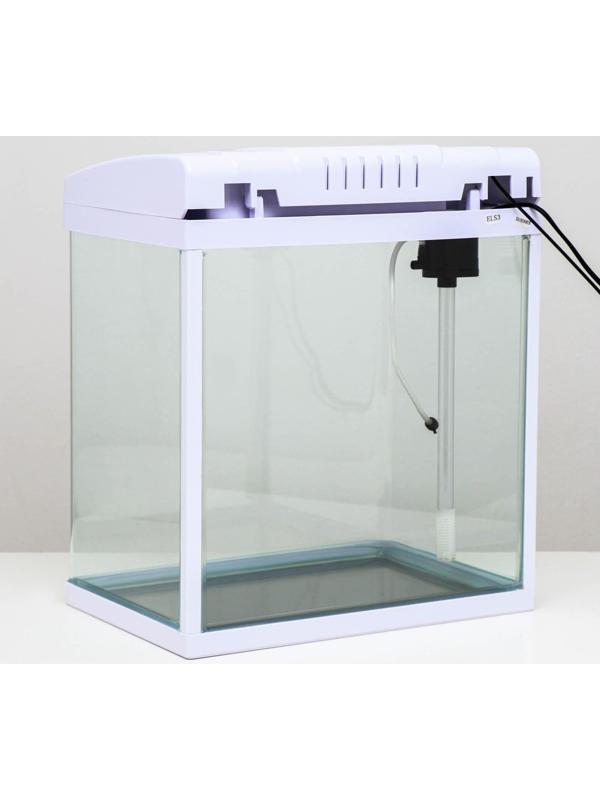 Аквариум SeaStar LS-380F в комплекте:  LED-лампа, фильт, 30 л, белый