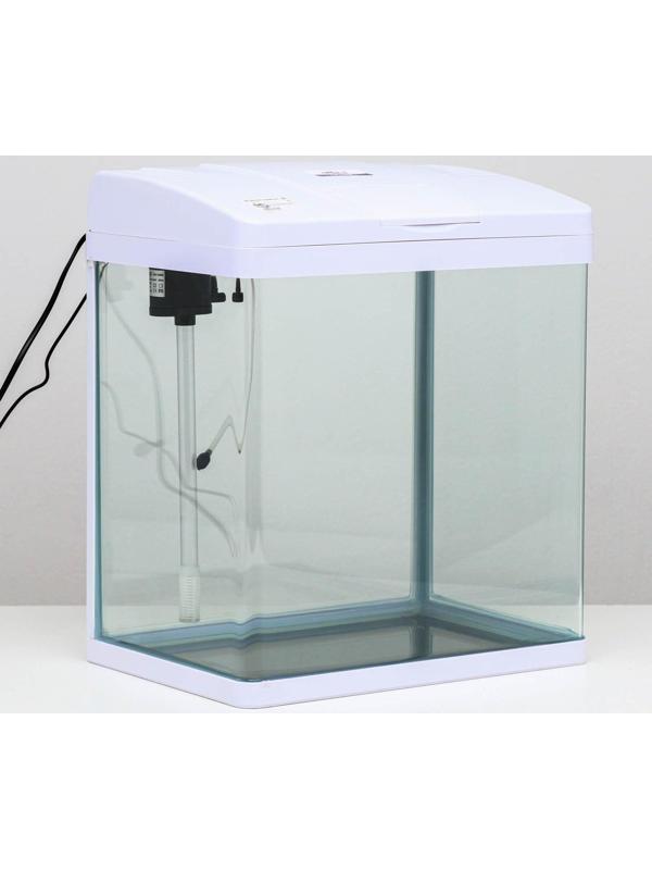 Аквариум SeaStar LS-380F в комплекте:  LED-лампа, фильт, 30 л, белый