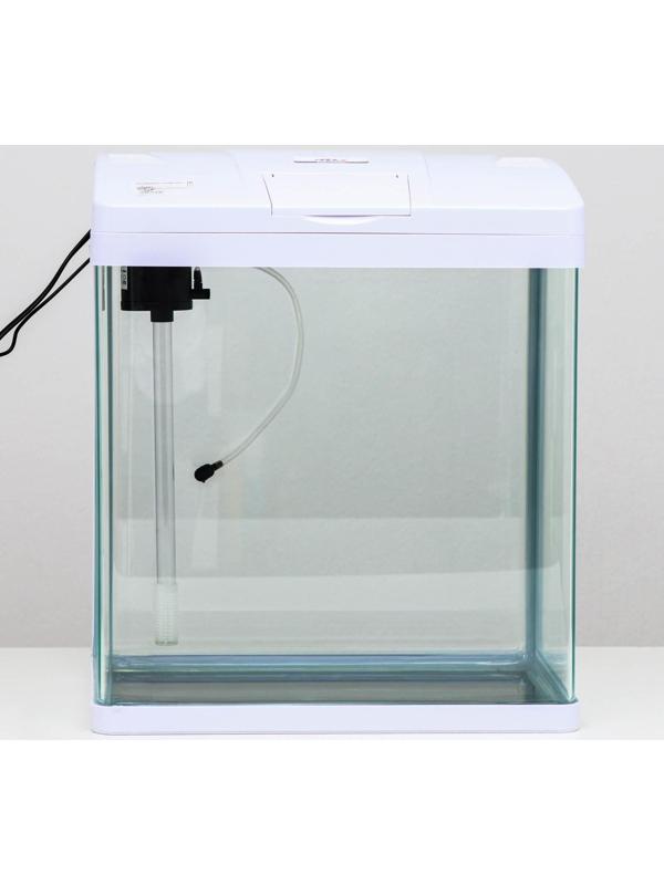Аквариум SeaStar LS-380F в комплекте:  LED-лампа, фильт, 30 л, белый
