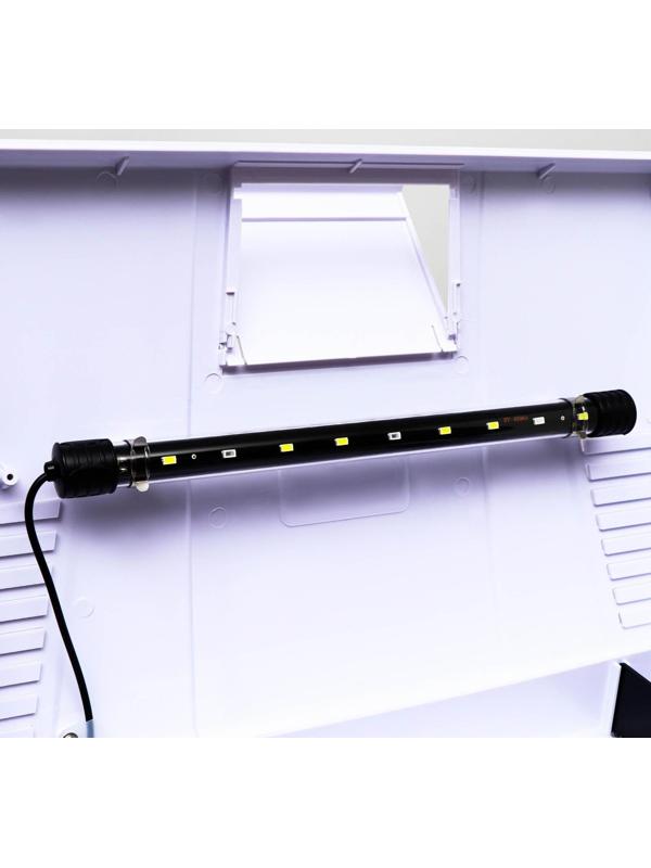 Аквариум SeaStar LS-380F в комплекте:  LED-лампа, фильт, 30 л, белый