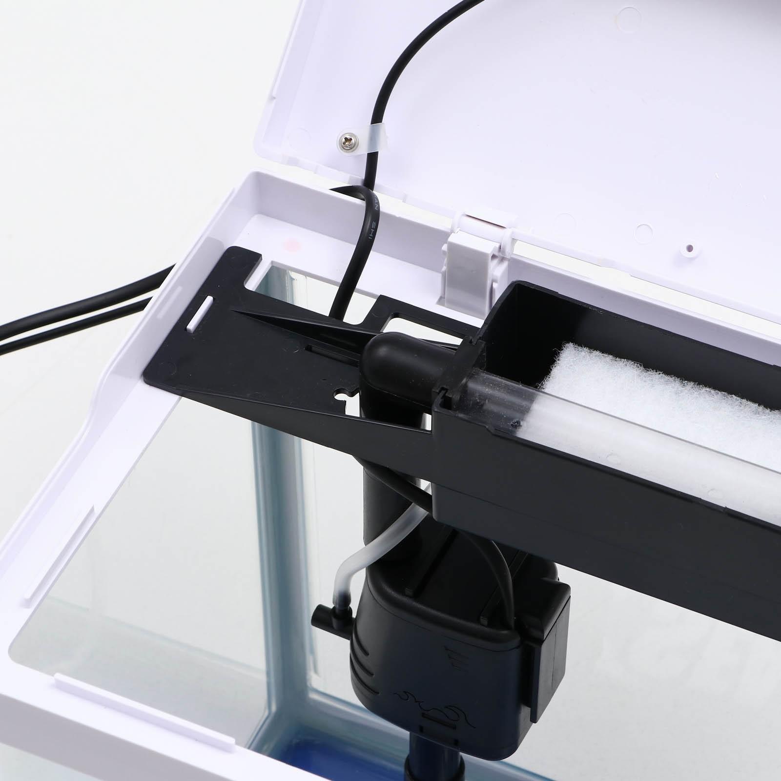 Аквариум SeaStar HX-318F в комплекте: LED-лампа 7 режимов, фильтр, 18 л, белый