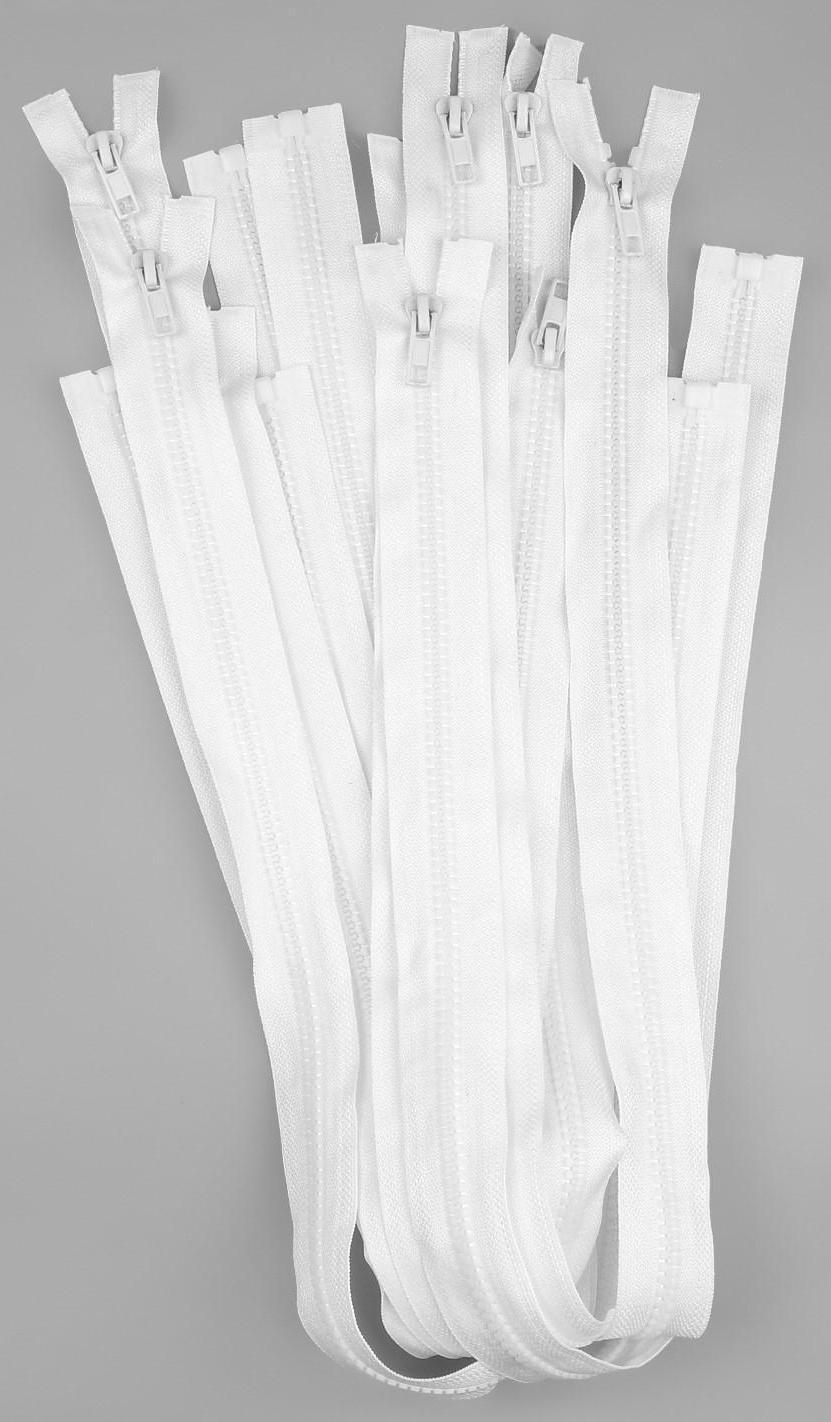 Молния разъёмная «Трактор», №5, замок автомат, 60 см, цвет белый