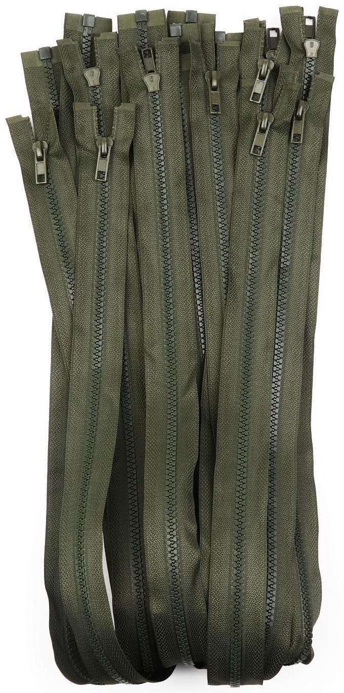 Молния разъёмная «Трактор», №5, замок автомат, 80 см, цвет хаки