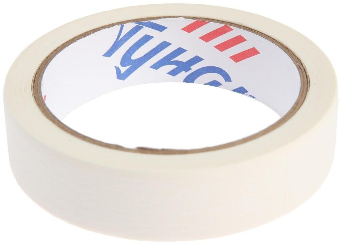 Лента малярная ТУНДРА, самоклеящаяся, бумажная основа, 120 мкм, 24 мм x 25 м