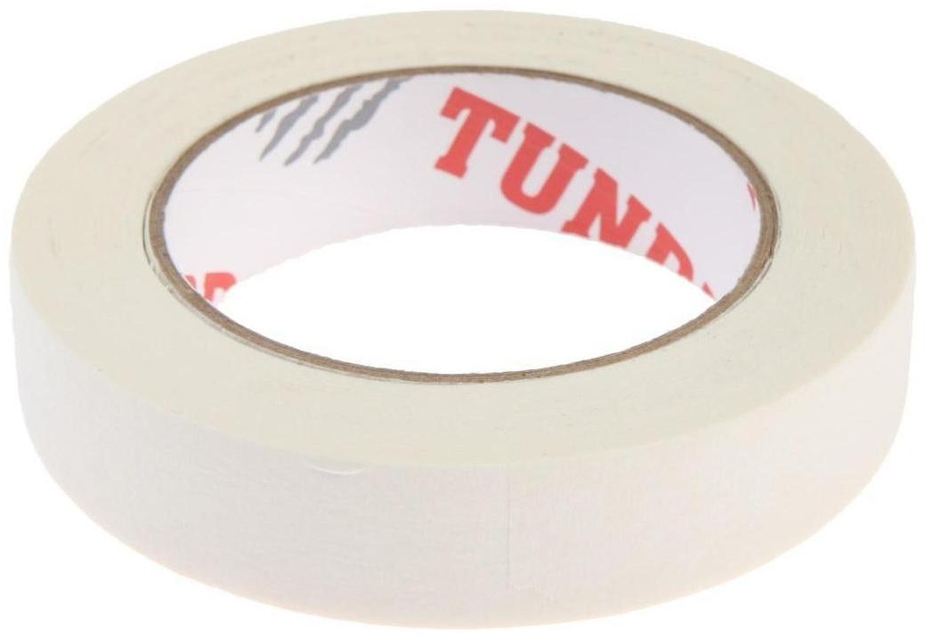 Лента малярная ТУНДРА, самоклеящаяся, бумажная основа, 120 мкм, 24 мм x 50 м