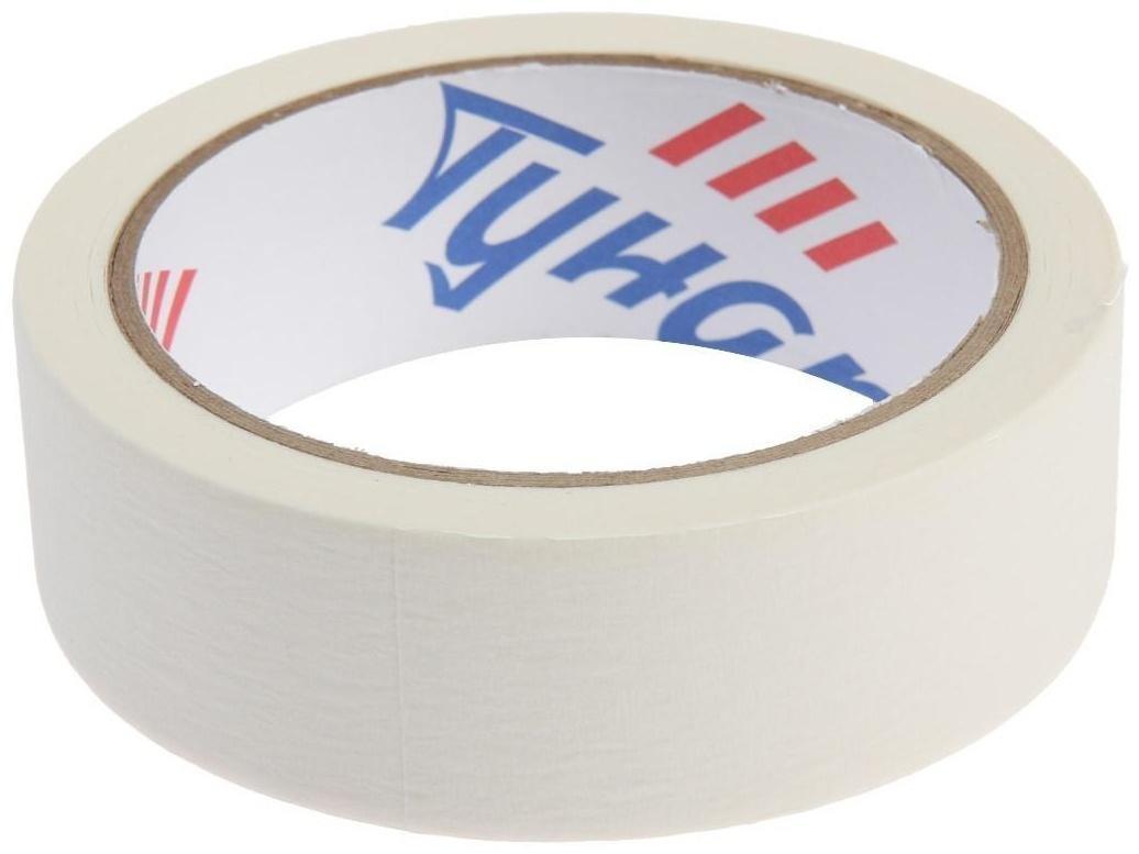 Лента малярная ТУНДРА, самоклеящаяся, бумажная основа, 120 мкм, 30 мм x 25 м