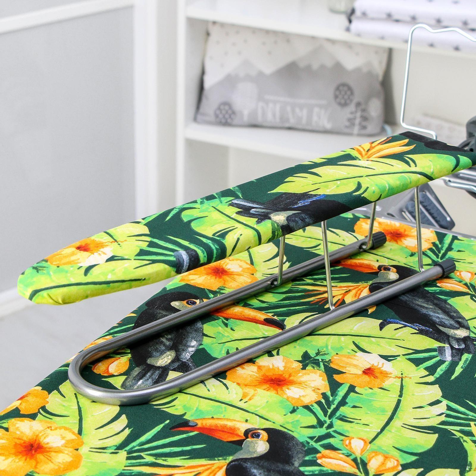 Доска гладильная Nika «Эльза де люкс», 122×40 см, металл, регулируемая высота до 93 см рисунок МИКС