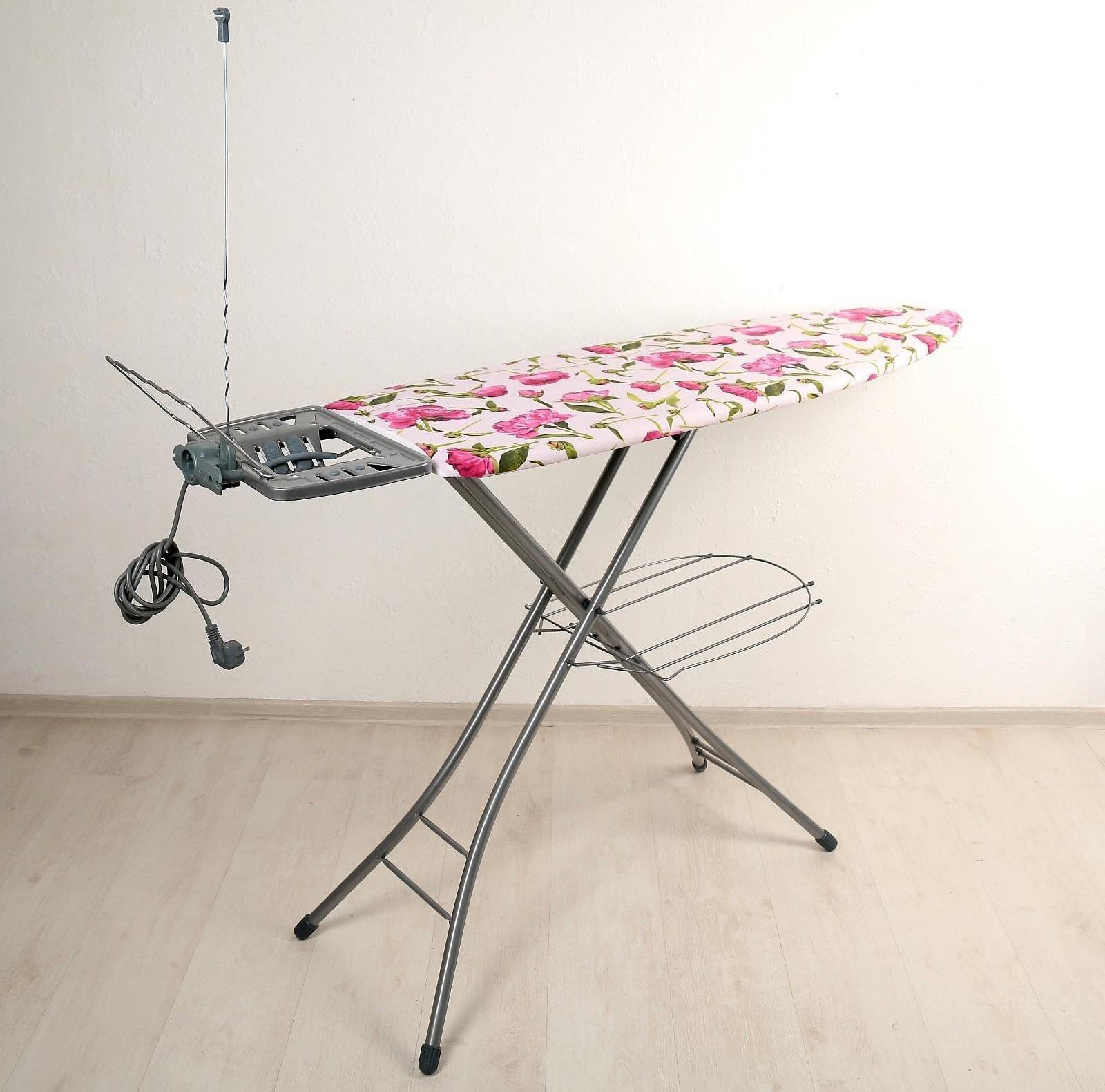 Доска гладильная Nika «Эльза де люкс», 122×40 см, металл, регулируемая высота до 93 см рисунок МИКС