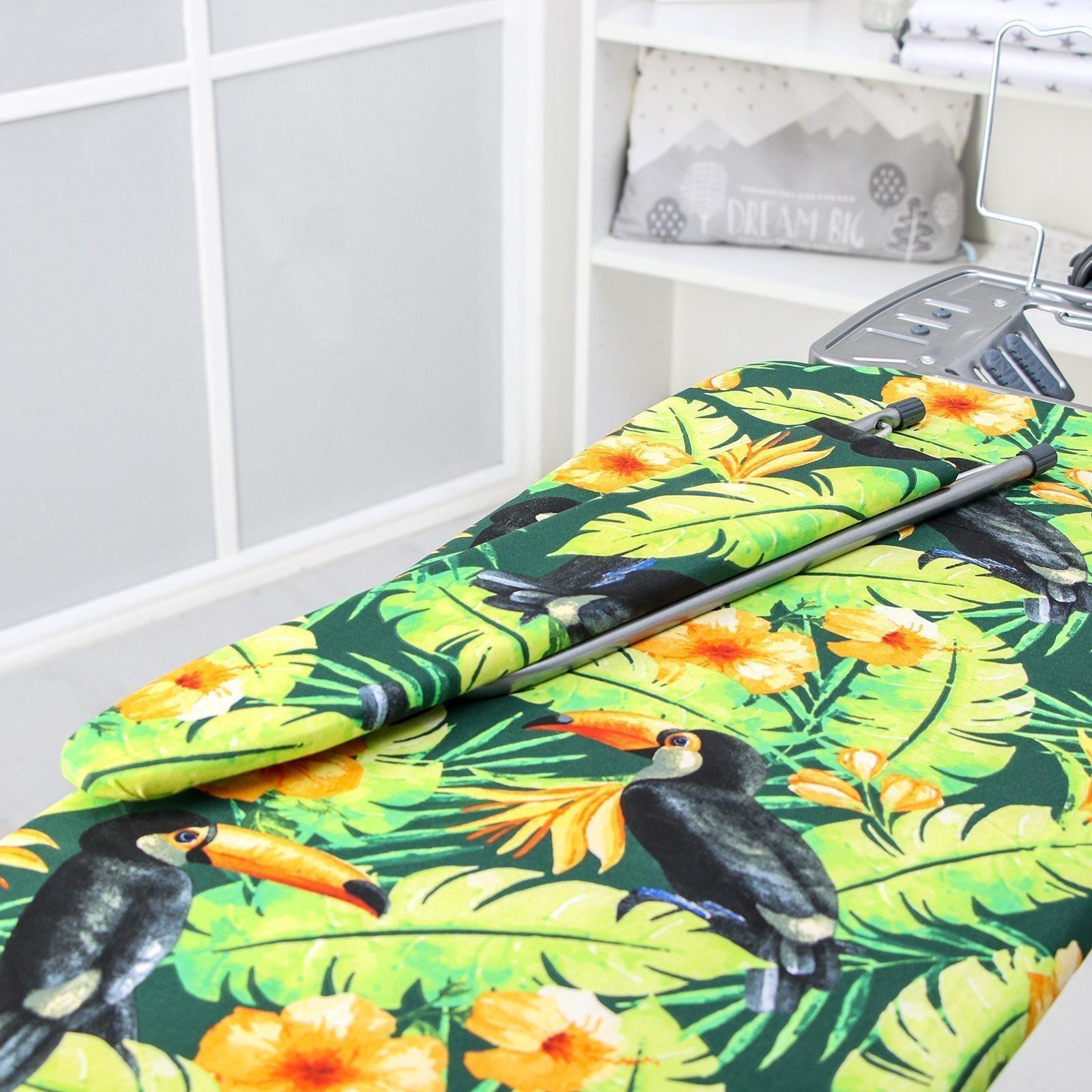 Доска гладильная Nika «Эльза де люкс», 122×40 см, металл, регулируемая высота до 93 см рисунок МИКС