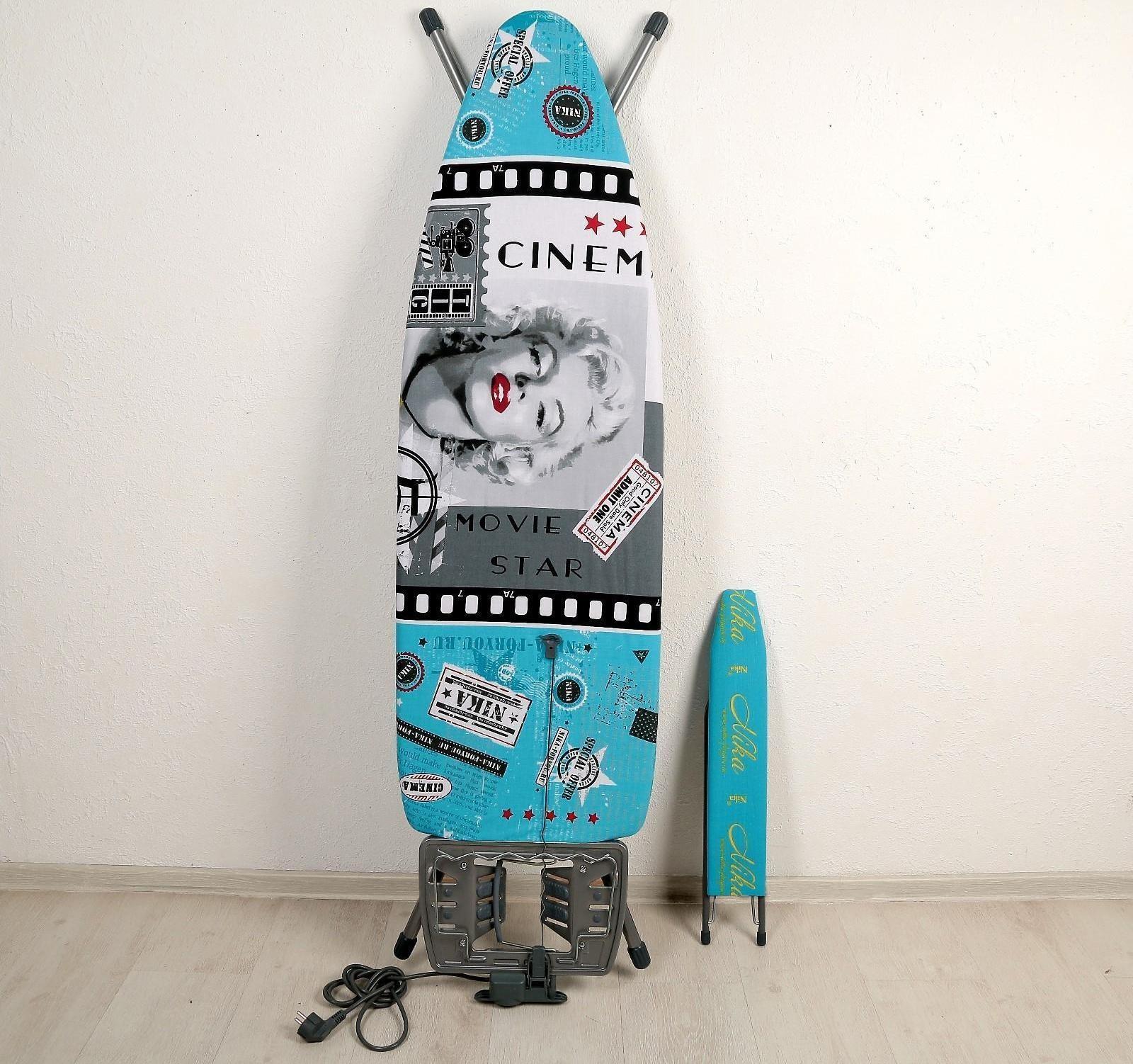 Доска гладильная Nika «Эльза де люкс», 122×40 см, металл, регулируемая высота до 93 см рисунок МИКС