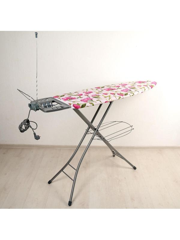 Доска гладильная Nika «Эльза де люкс», 122×40 см, металл, регулируемая высота до 93 см рисунок МИКС