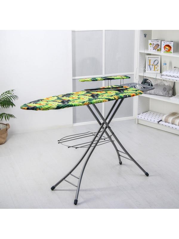 Доска гладильная Nika «Эльза де люкс», 122×40 см, металл, регулируемая высота до 93 см рисунок МИКС