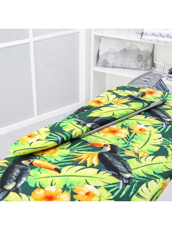 Доска гладильная Nika «Эльза де люкс», 122×40 см, металл, регулируемая высота до 93 см рисунок МИКС