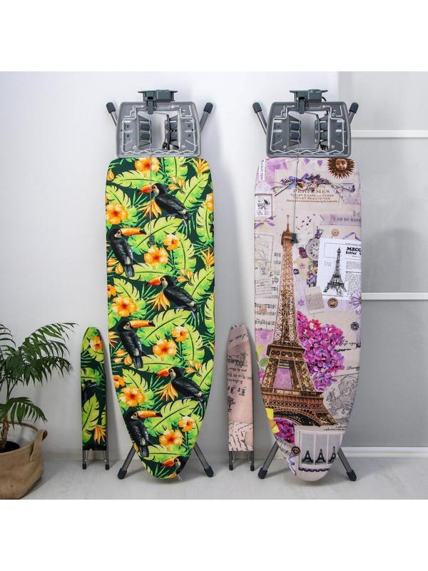 Доска гладильная Nika «Эльза де люкс», 122×40 см, металл, регулируемая высота до 93 см рисунок МИКС