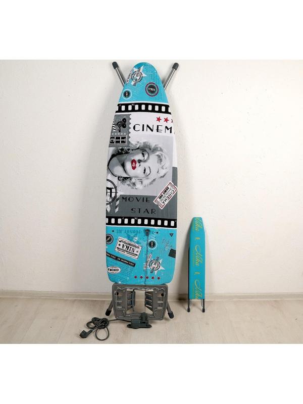 Доска гладильная Nika «Эльза де люкс», 122×40 см, металл, регулируемая высота до 93 см рисунок МИКС