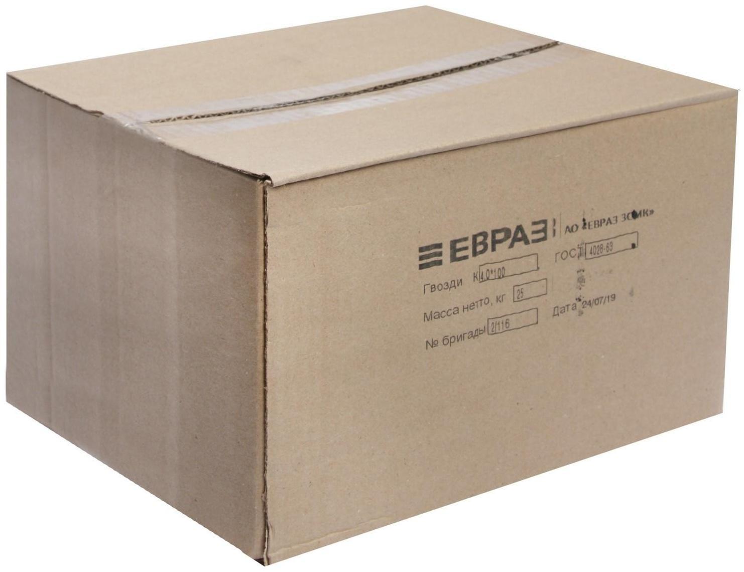 Гвозди строительные, 4х100 мм, без покрытия, 25 кг