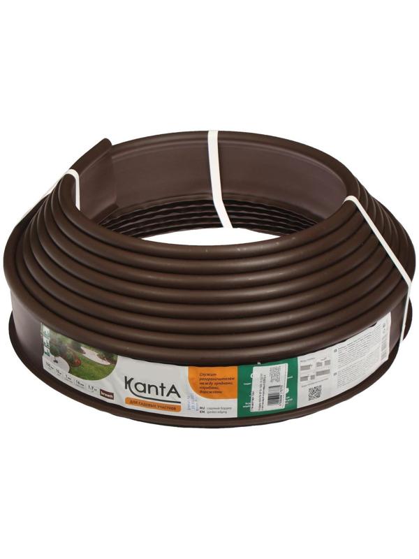 Лента бордюрная, 0.11 × 10 м, толщина 1 мм, пластиковая, коричневая, KANTA