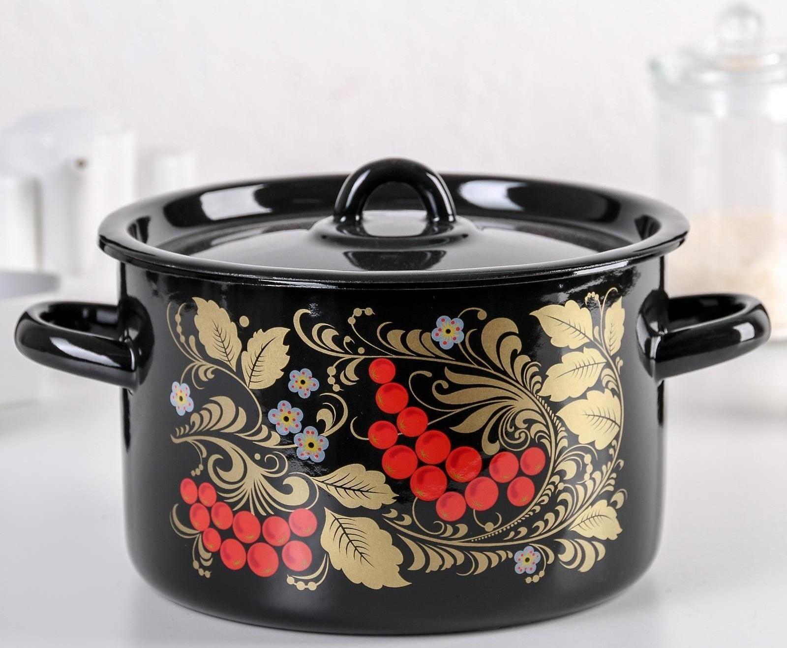 Кастрюля 2,9 л, индукция, цвет и деколь МИКС