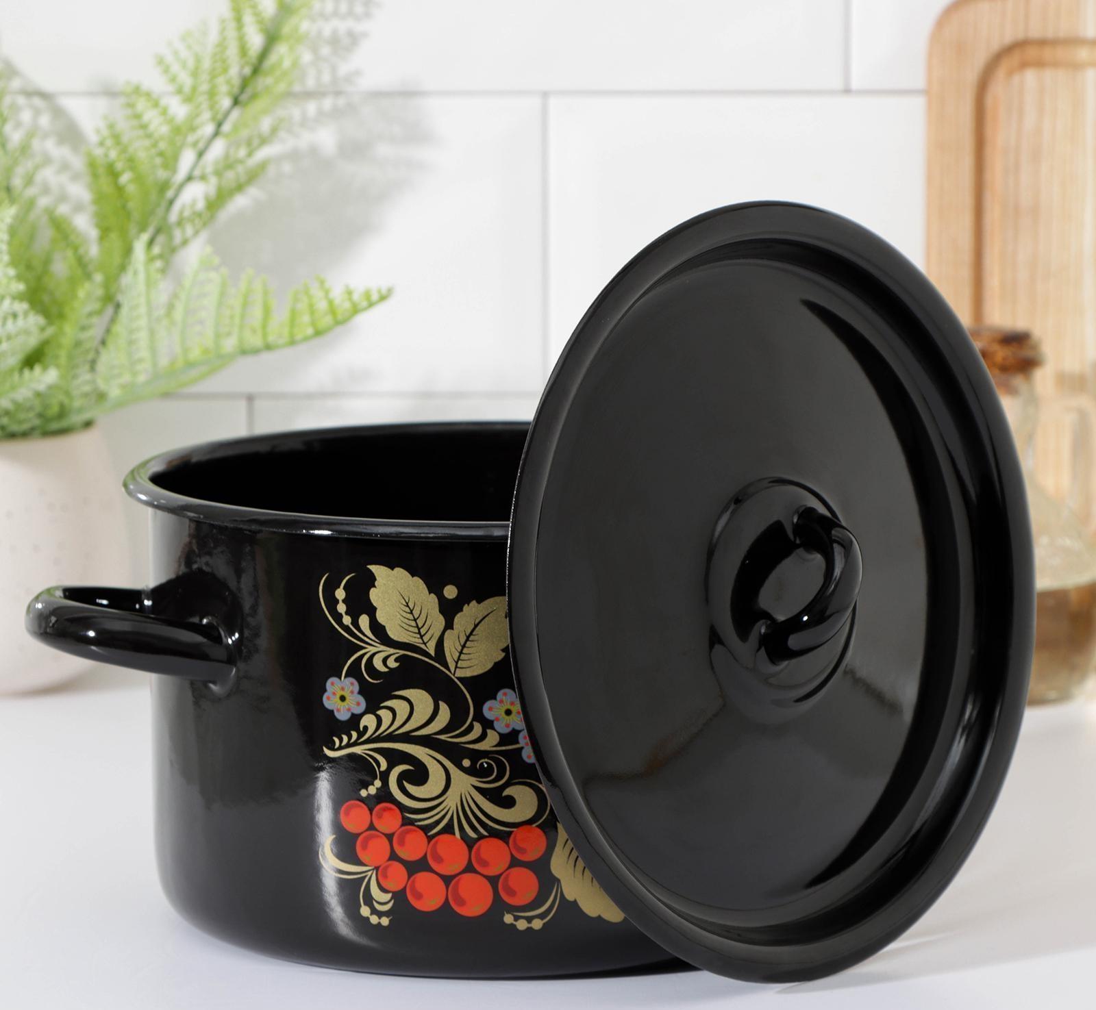 Кастрюля 2,9 л, индукция, цвет и деколь МИКС