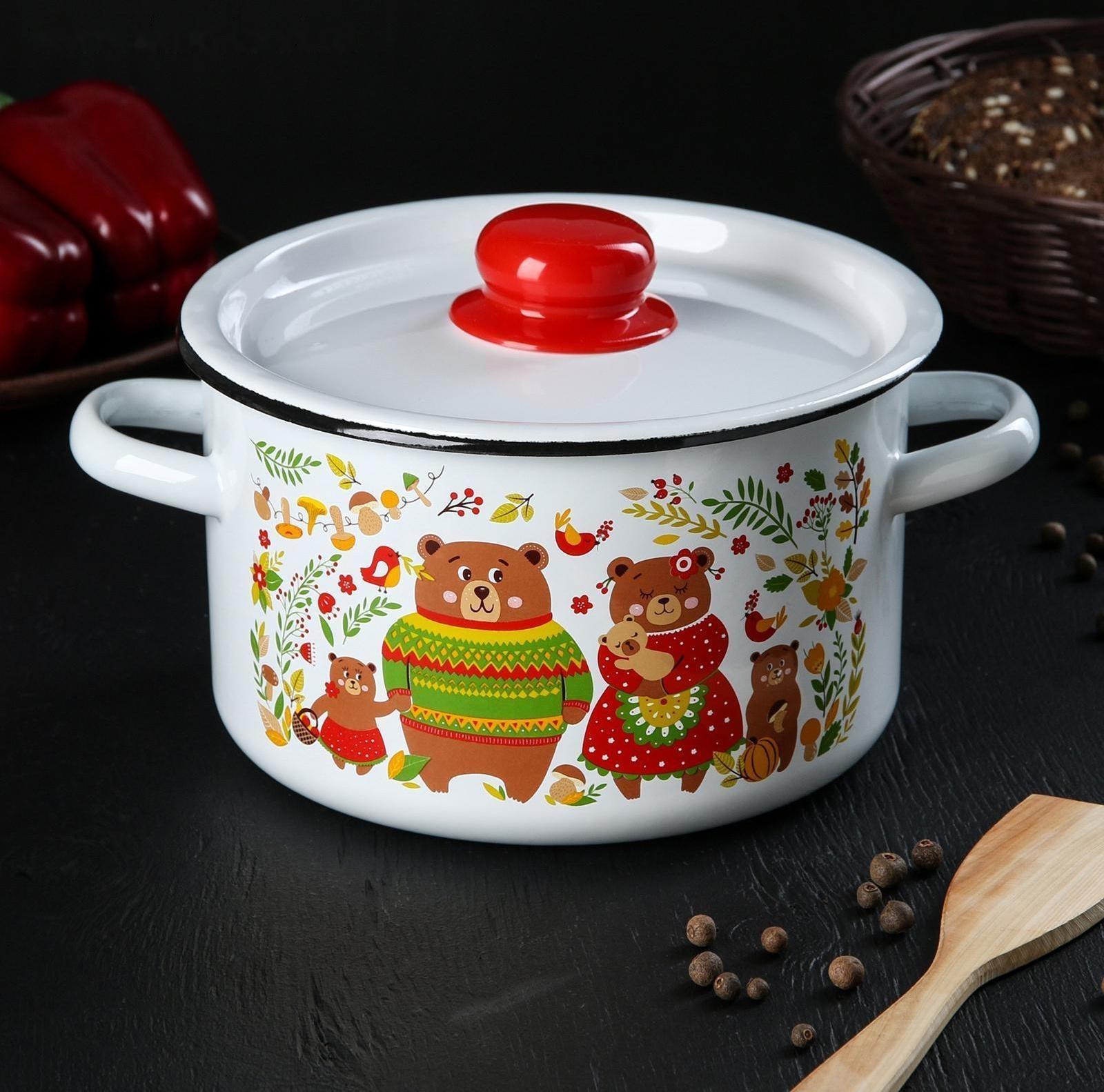 Кастрюля 2,9 л, индукция, цвет и деколь МИКС