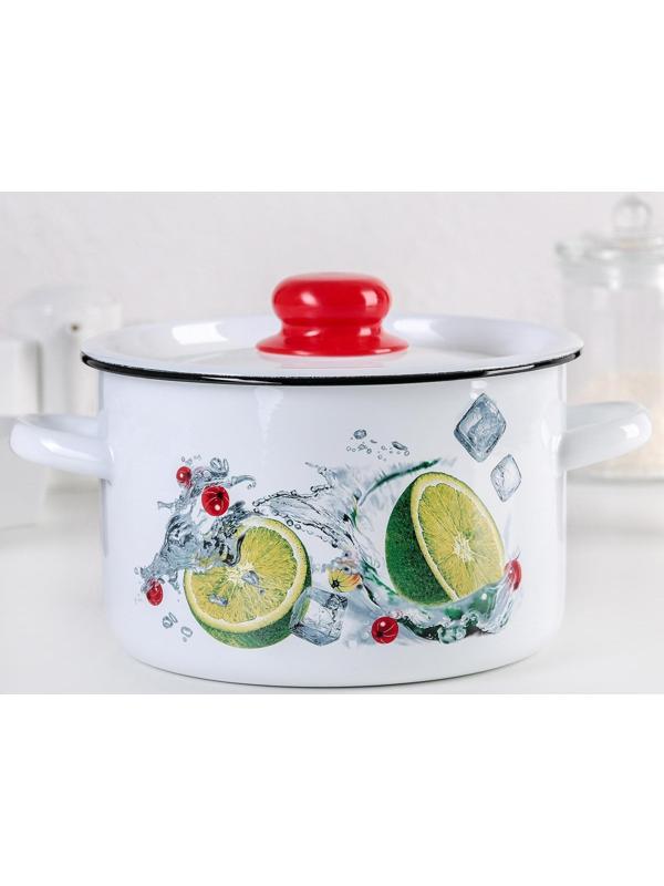 Кастрюля 2,9 л, индукция, цвет и деколь МИКС