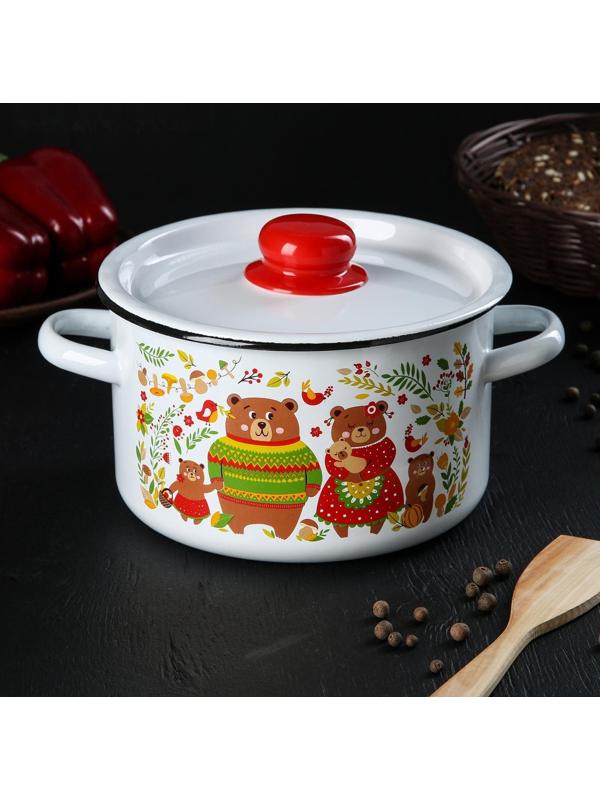 Кастрюля 2,9 л, индукция, цвет и деколь МИКС