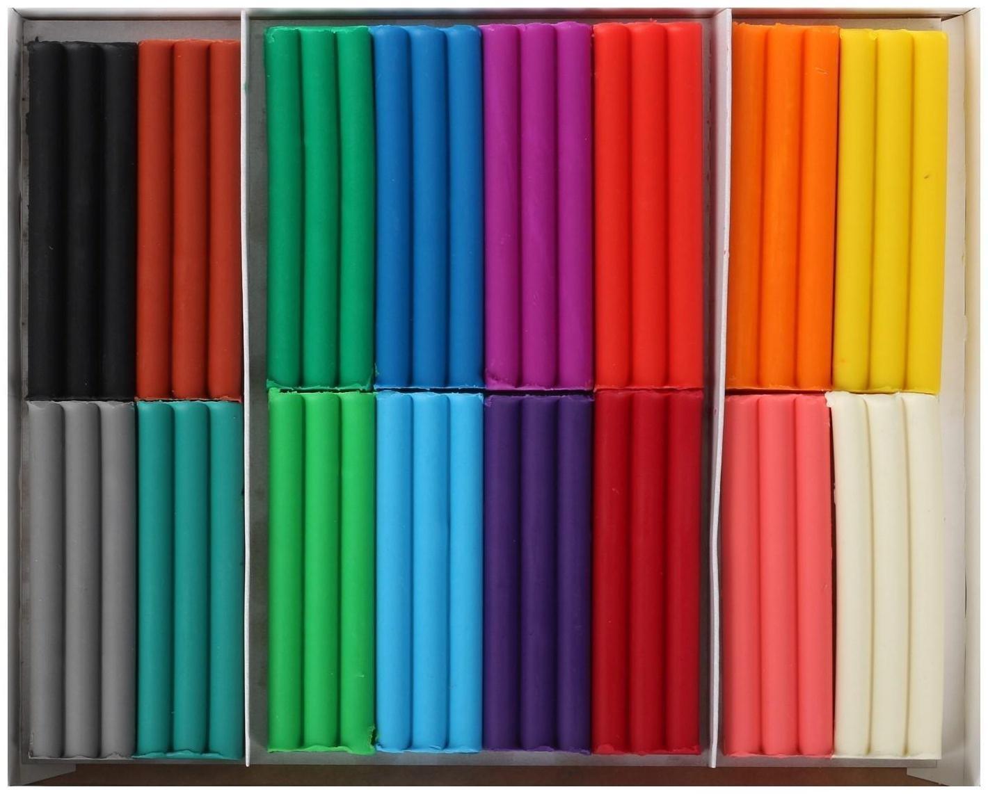 Пластилин мягкий (восковой), 16 цветов, 264 г, 