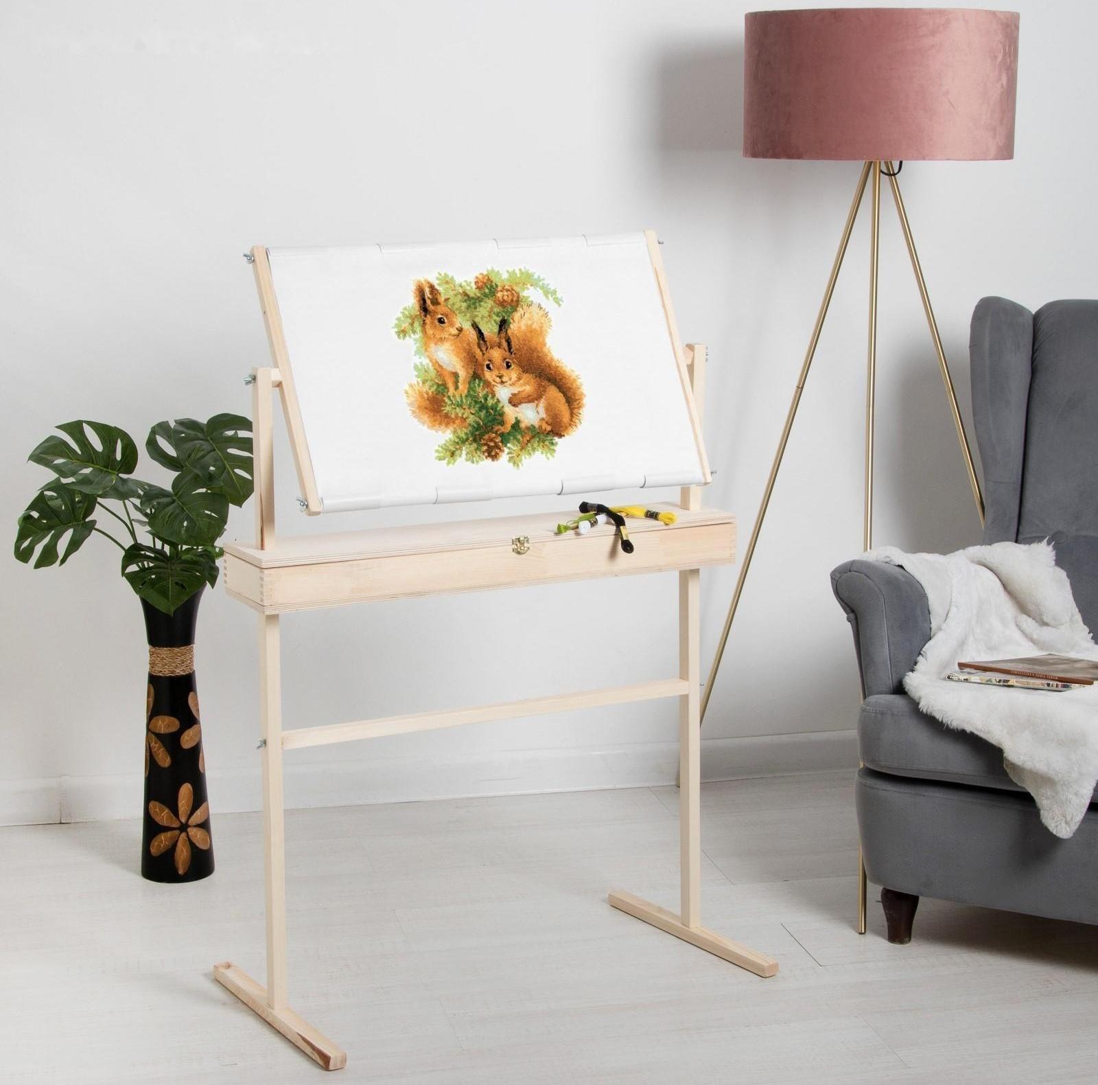 Пяльцы-рамка, универсальные, 40 × 60 см, с накопителем, цвет светлое дерево