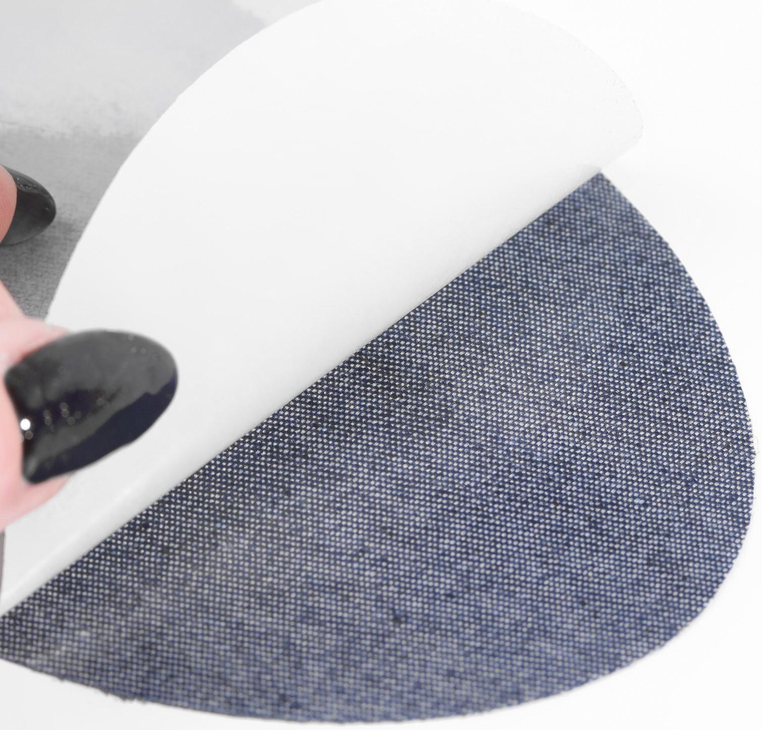 Заплатки для одежды, 15,5 × 9,5 см, термоклеевые, пара, цвет синий джинс