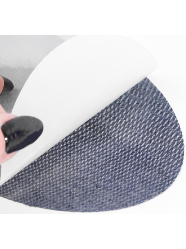 Заплатки для одежды, 15,5 × 9,5 см, термоклеевые, пара, цвет синий джинс