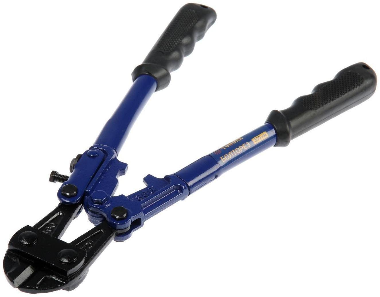 Болторез ТУНДРА, обрезиненные рукоятки, болты до 4 мм, проволока до 5 мм, 300 мм