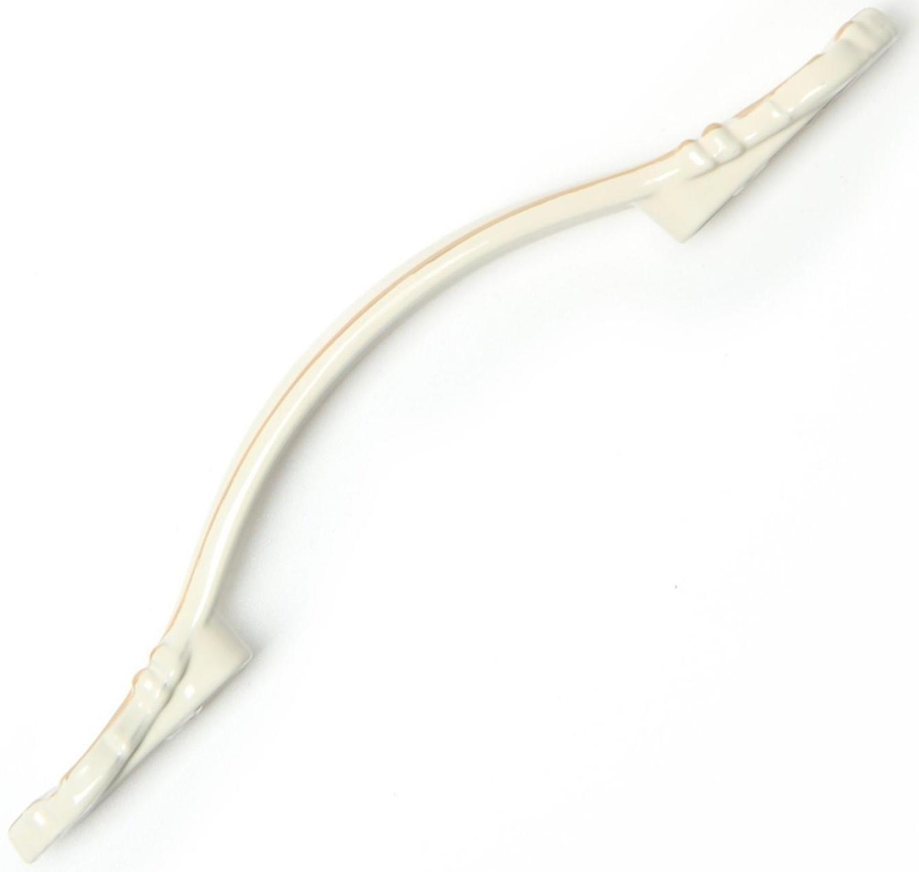 Ручка-скоба РС201, м/о 96 мм, белая, с золотой вставкой