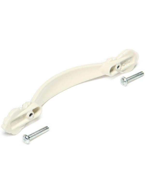 Ручка-скоба РС201, м/о 96 мм, белая, с золотой вставкой