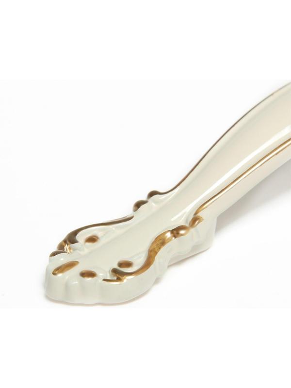 Ручка-скоба РС201, м/о 96 мм, белая, с золотой вставкой